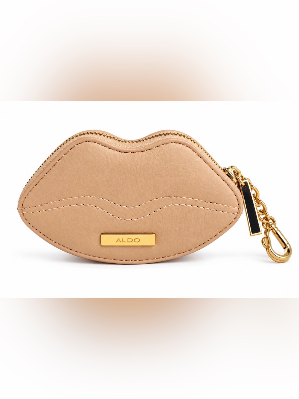 Aldo Nude Lip-Shaped Bag Charm Wallet - Picture 2 of 6